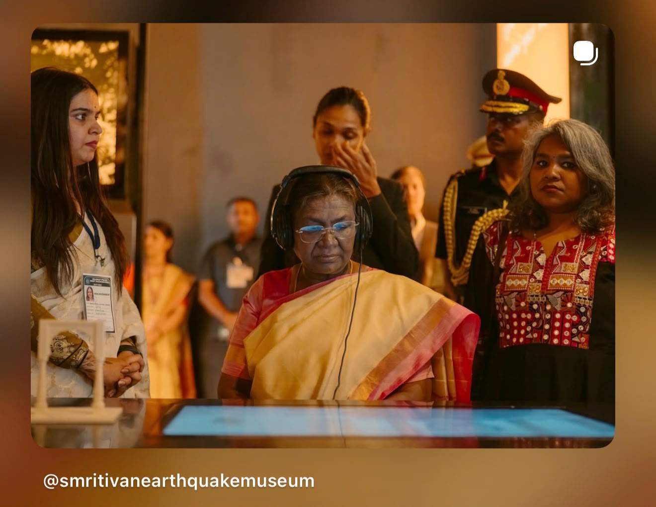 Hosting the President of India through the museum.